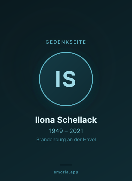 Gedenkportrait von Ilona Schellack
