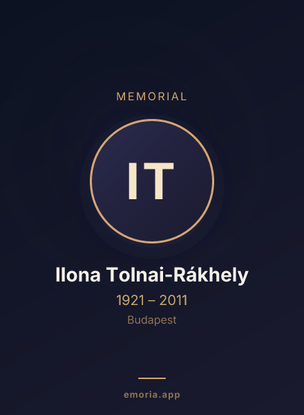 Memorial portrait of Ilona Tolnai-Rákhely