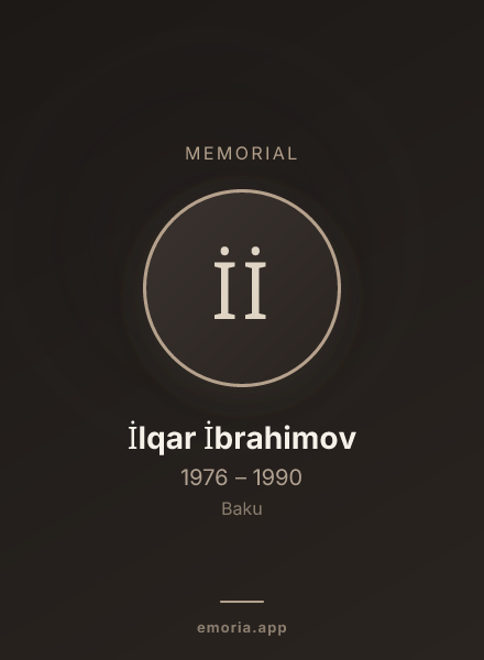Memorial portrait of İlqar İbrahimov