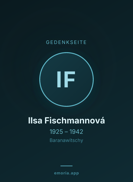 Gedenkportrait von Ilsa Fischmannová