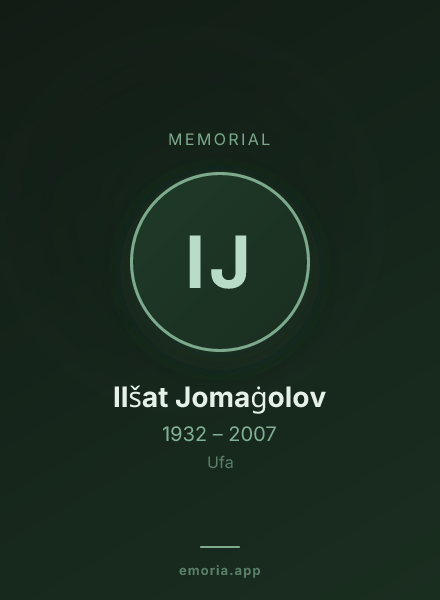 Memorial portrait of Ilšat Jomaġolov
