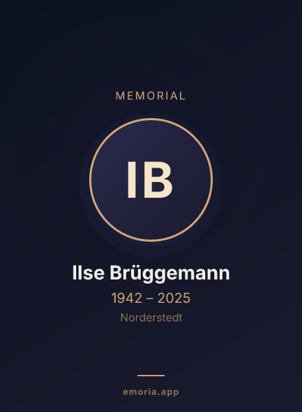 Memorial portrait of Ilse Brüggemann