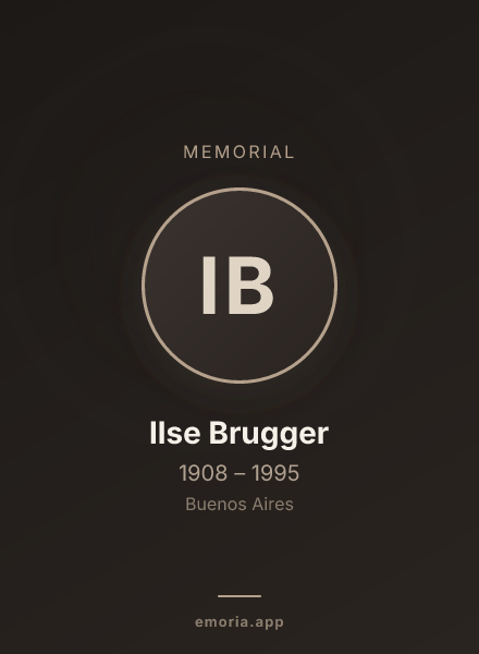 Memorial portrait of Ilse Brugger