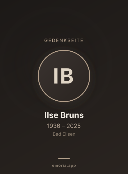 Gedenkportrait von Ilse Bruns