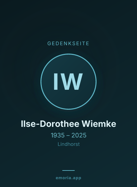 Gedenkportrait von Ilse-Dorothee Wiemke