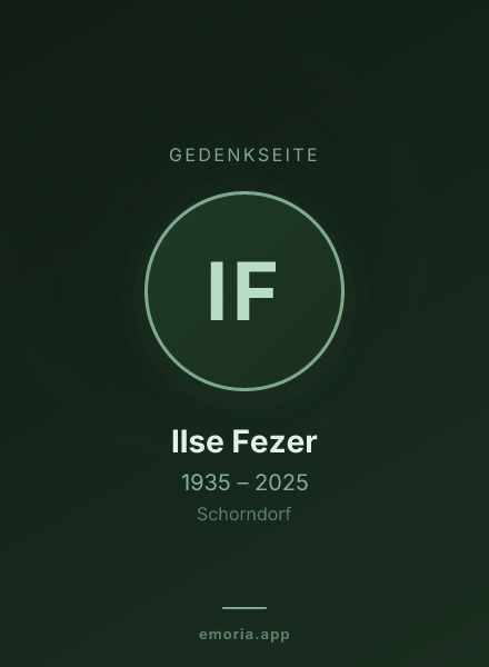 Gedenkportrait von Ilse Fezer