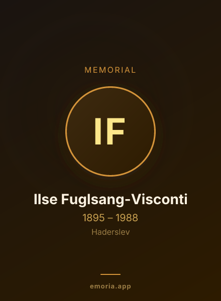 Memorial portrait of Ilse Fuglsang-Visconti