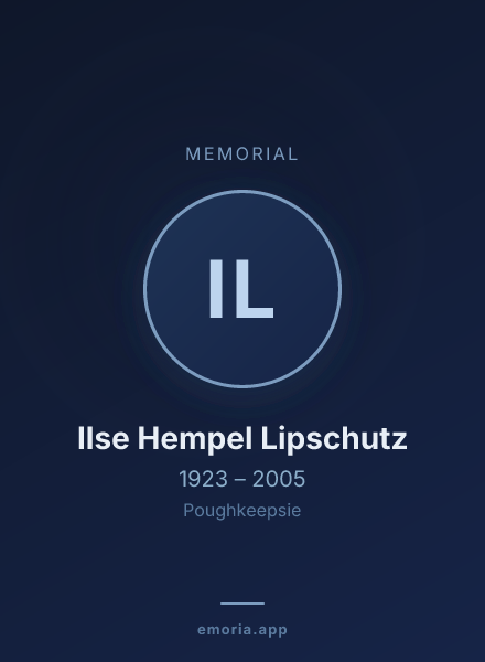 Memorial portrait of Ilse Hempel Lipschutz