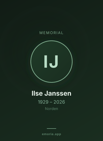 Memorial portrait of Ilse Janssen