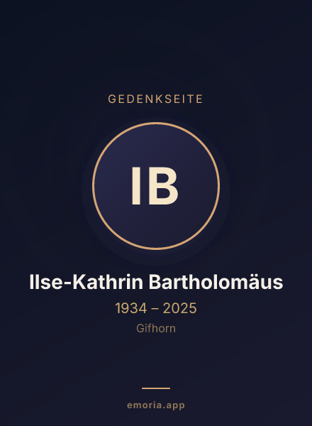 Gedenkportrait von Ilse-Kathrin Bartholomäus