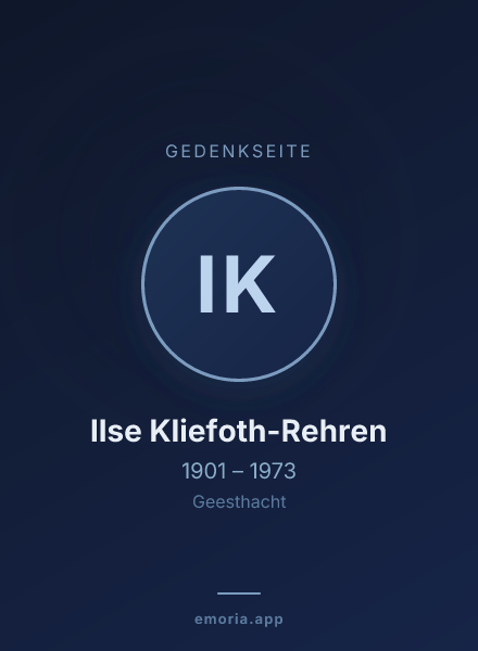 Gedenkportrait von Ilse Kliefoth-Rehren