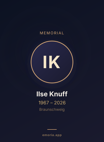 Memorial portrait of Ilse Knuff