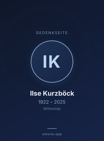 Gedenkportrait von Ilse Kurzböck