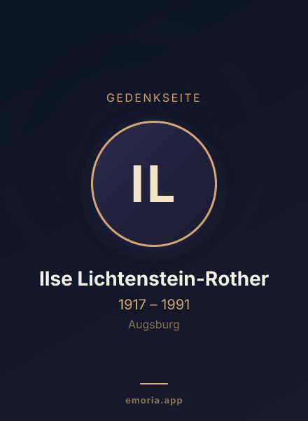 Gedenkportrait von Ilse Lichtenstein-Rother