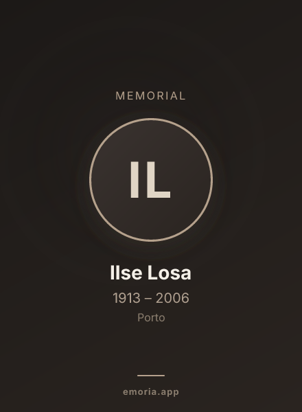 Memorial portrait of Ilse Losa