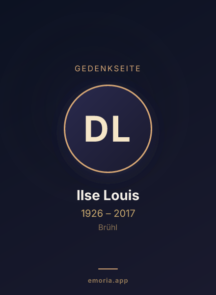 Gedenkportrait von Dr. med. Ilse Louis