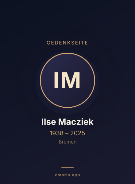 Gedenkportrait von Ilse Macziek