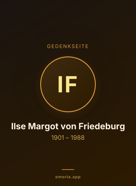 Gedenkportrait von Ilse Margot von Friedeburg