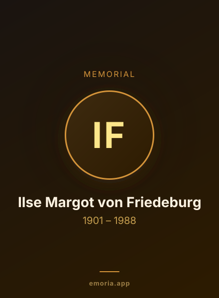 Memorial portrait of Ilse Margot von Friedeburg