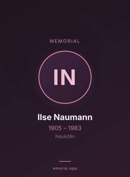 Memorial portrait of Ilse Naumann