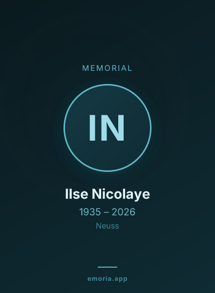 Memorial portrait of Ilse Nicolaye
