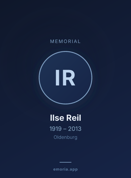 Memorial portrait of Ilse Reil