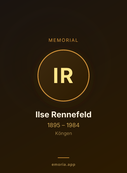 Memorial portrait of Ilse Rennefeld