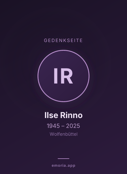 Gedenkportrait von Ilse Rinno