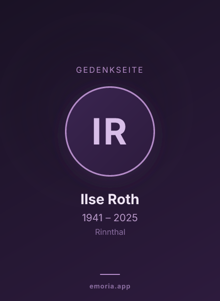 Gedenkportrait von Ilse Roth
