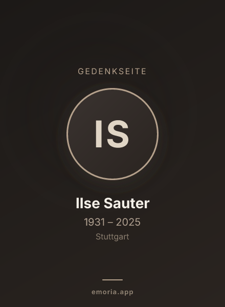 Gedenkportrait von Ilse Sauter