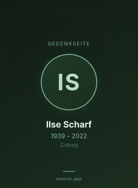 Gedenkportrait von Ilse Scharf