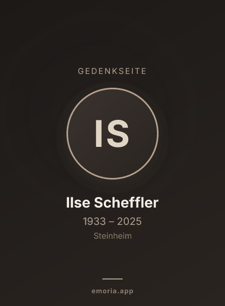 Gedenkportrait von Ilse Scheffler