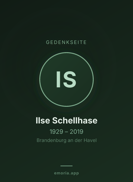 Gedenkportrait von Ilse Schellhase