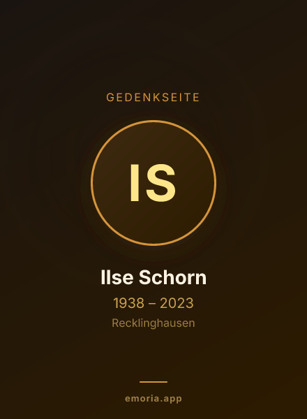 Gedenkportrait von Ilse Schorn