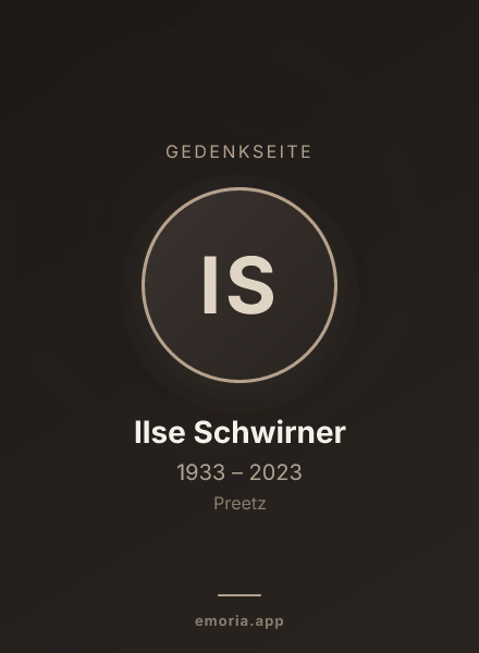 Gedenkportrait von Ilse Schwirner