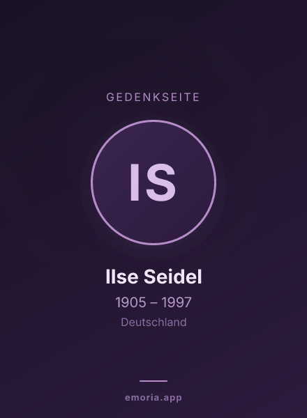 Gedenkportrait von Ilse Seidel