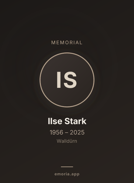 Memorial portrait of Ilse Stark