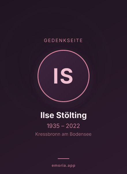 Gedenkportrait von Ilse Stölting
