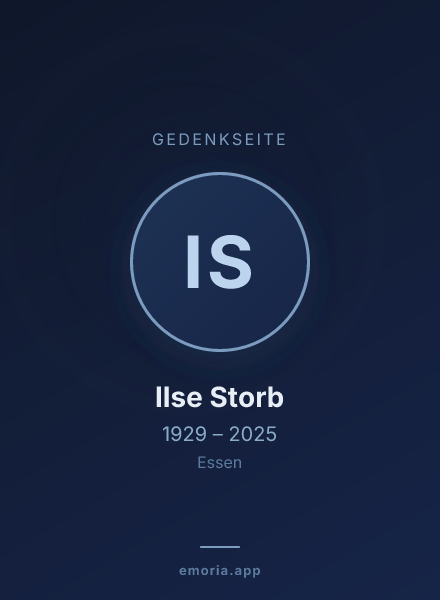 Gedenkportrait von Ilse Storb