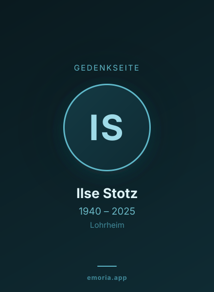 Gedenkportrait von Ilse Stotz