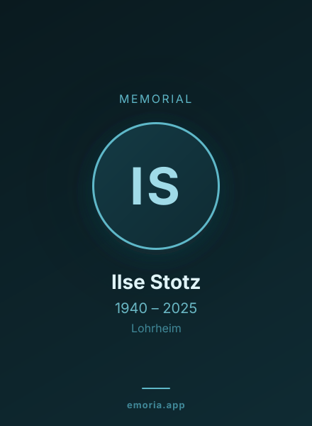 Memorial portrait of Ilse Stotz
