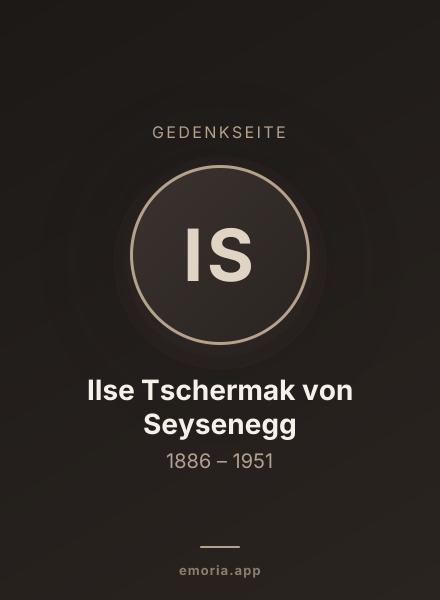 Gedenkportrait von Ilse Tschermak von Seysenegg