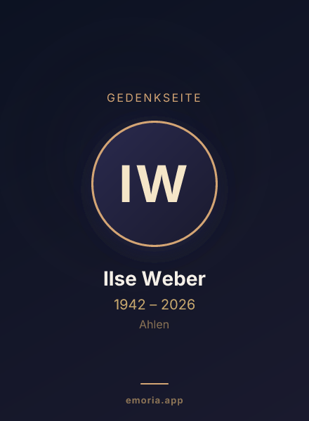 Gedenkportrait von Ilse Weber