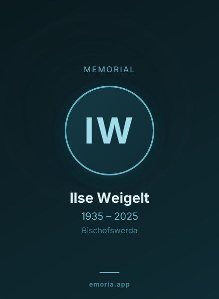 Memorial portrait of Ilse Weigelt