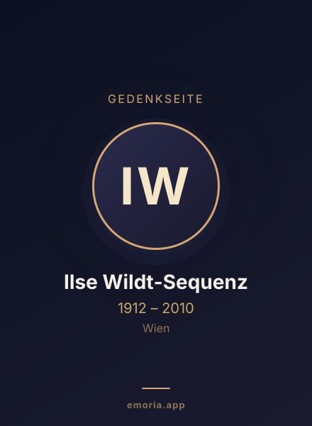 Gedenkportrait von Ilse Wildt-Sequenz