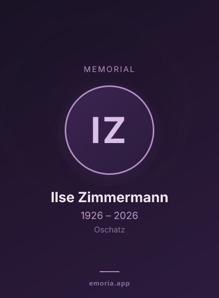 Memorial portrait of Ilse Zimmermann