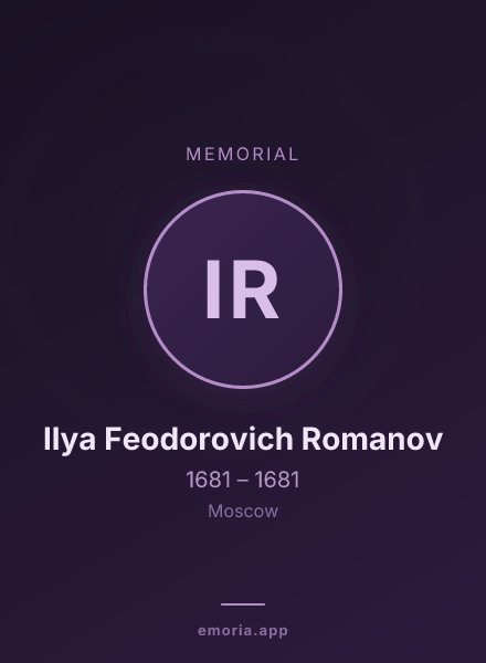 Memorial portrait of Ilya Feodorovich Romanov