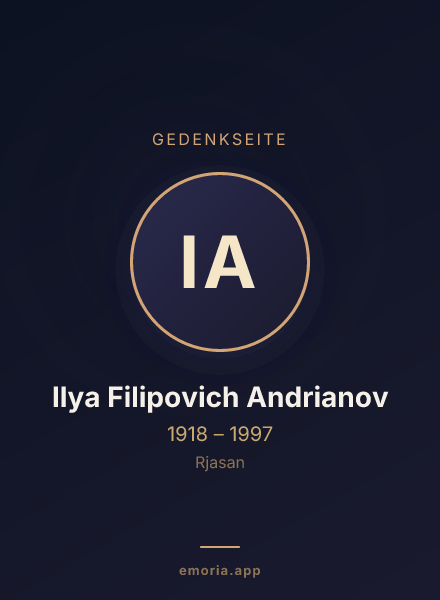 Gedenkportrait von Ilya Filipovich Andrianov