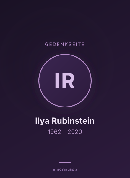 Gedenkportrait von Ilya Rubinstein
