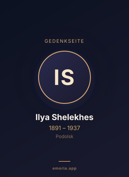 Gedenkportrait von Ilya Shelekhes